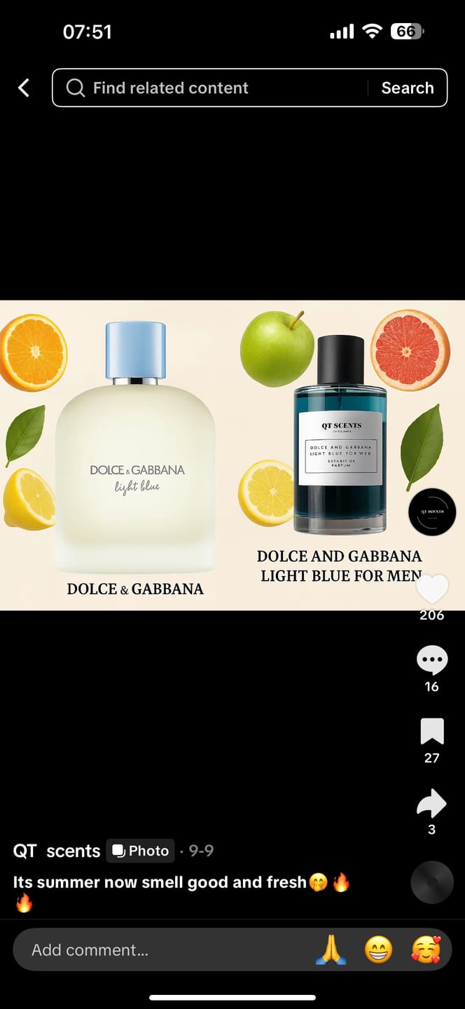 Customer photo review of Inspired by Dolce and Gabbana light blue for men