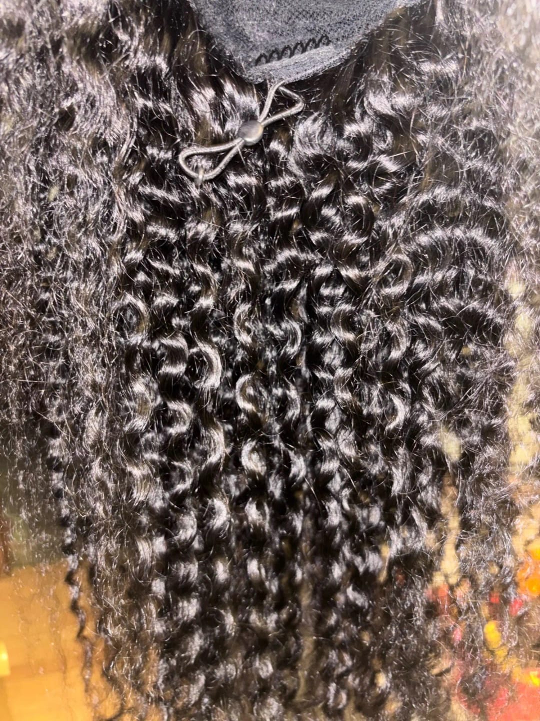 Customer photo review of MORE FACE M-cap Burmese Curly Wear Go Wigs Pre Cut 9x6 HD Lace Bleached Knots Glueless Wigs Human Hair Tiny Knots Pre Plucked Hairline