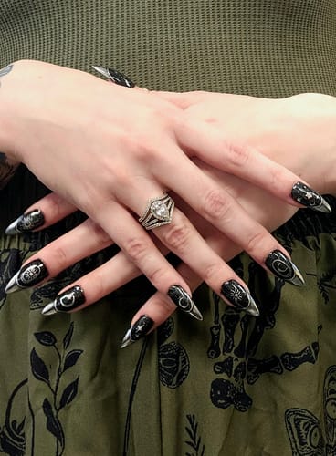 Customer photo review of Halo Wishbone Pear CZ Split Shank Ring Set in Sterling Silver