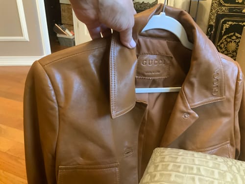 Customer photo review of GUCCI LEATHER JACKET 276970