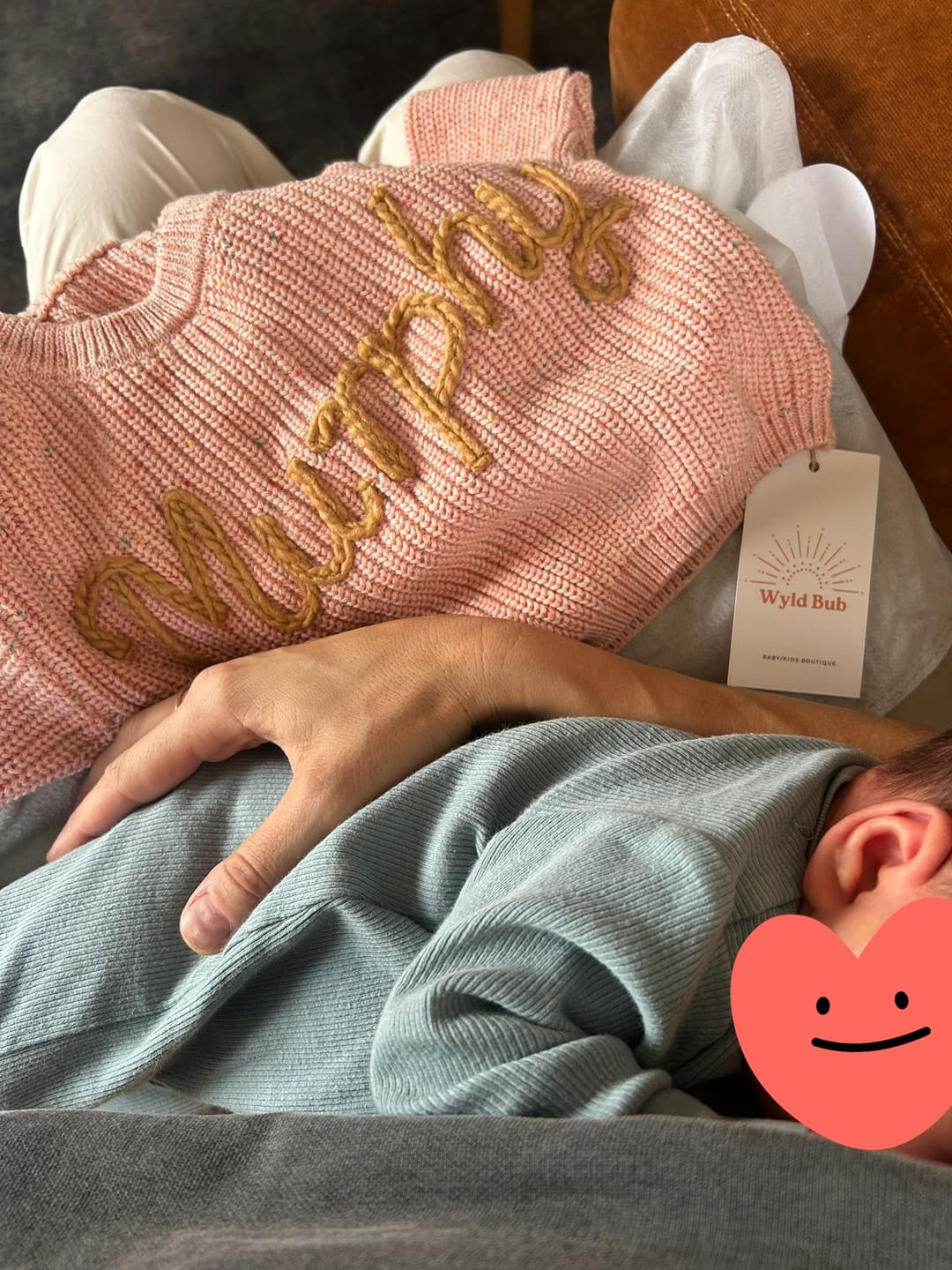Customer photo review of Hand Knitted Personalized Sweater