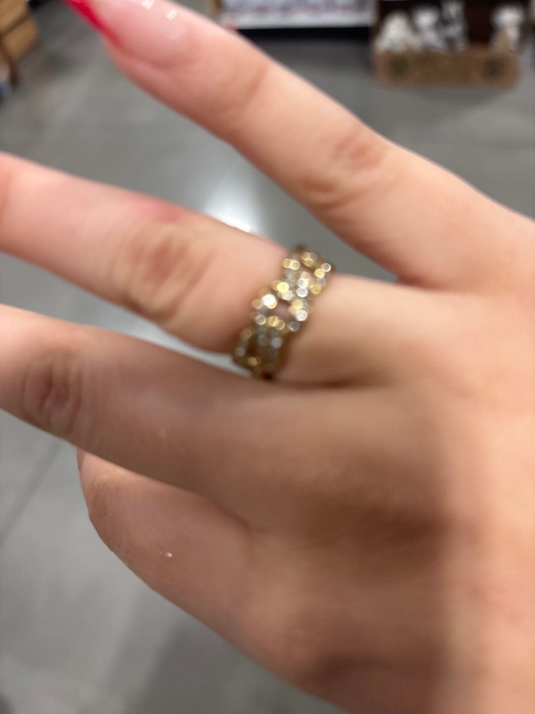 Customer photo review of Iced Cuban Link Ring