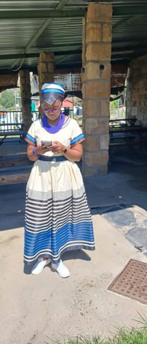 Customer photo review of Round Neck Short Sleeves Traditional Dress