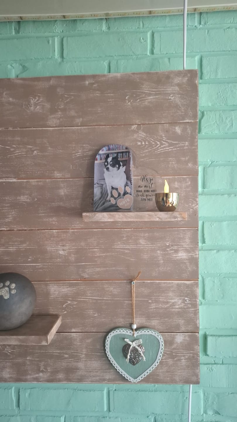 Customer photo review of Als je me mist - Gepersonaliseerd glazen hart