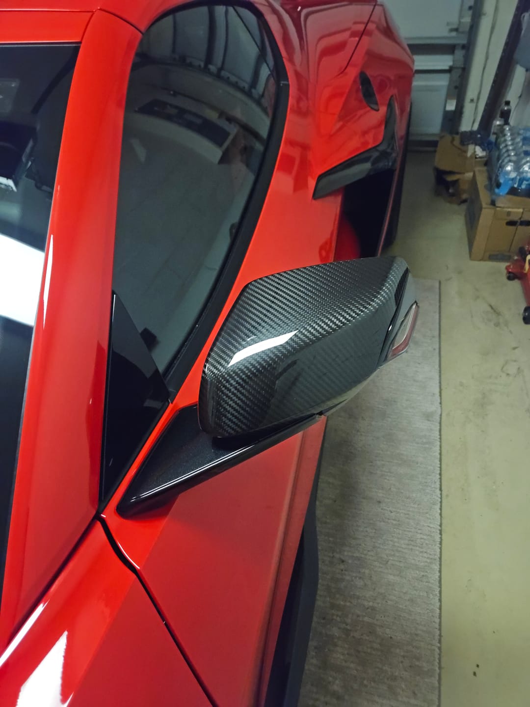 Customer photo review of Corvette C8 Upper Mirror Covers