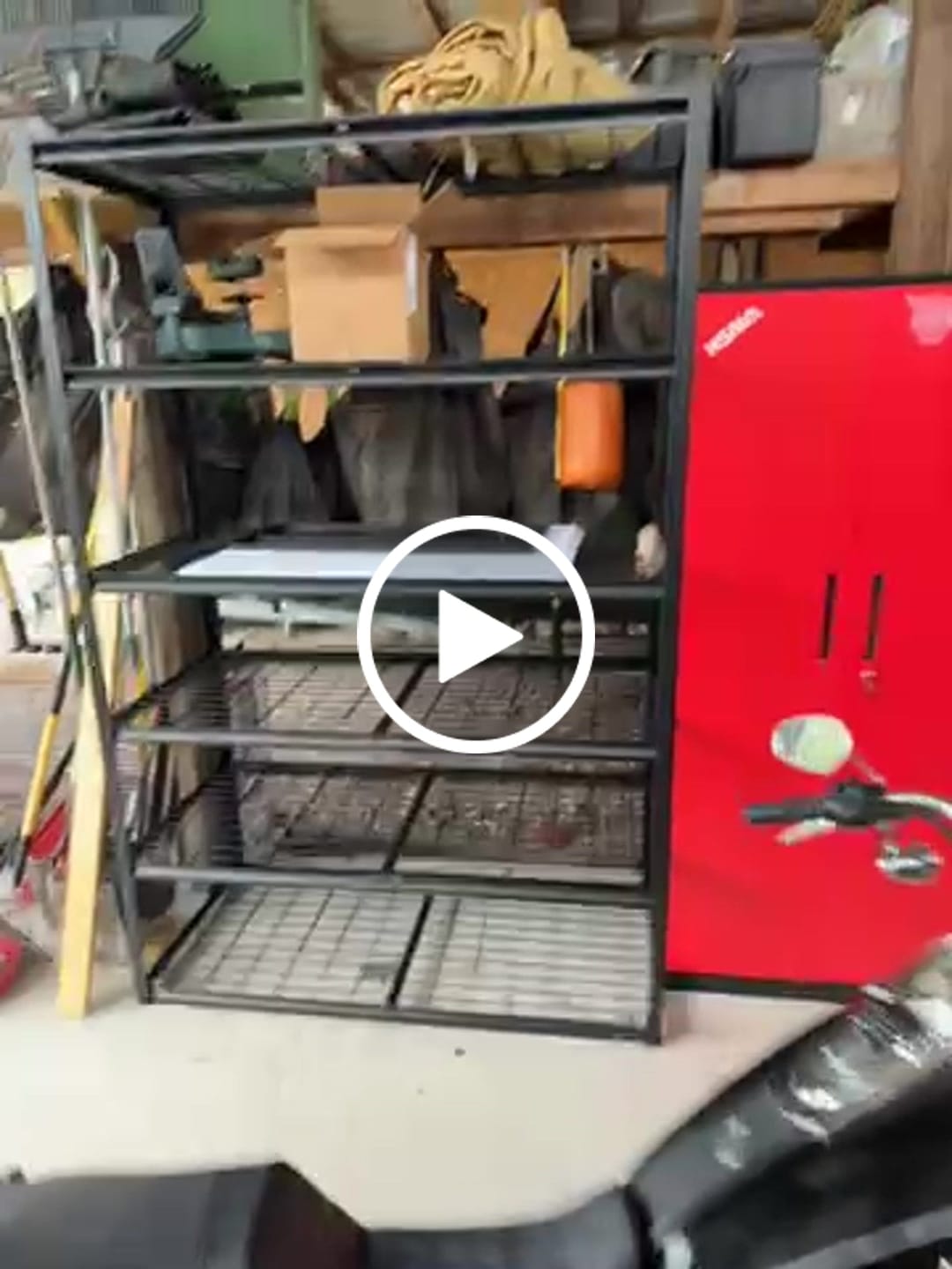 Customer video review of REIBII 55.2" W 5-Tier Adjustable Metal Shelving, 3000LBS Heavy Duty Garage Shelves for Basement, Warehouse & Home Storage