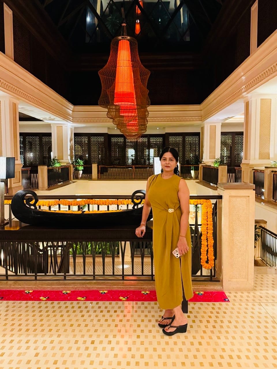 Customer photo review of Desmia Luxe Slit Maxi Dress In Olive