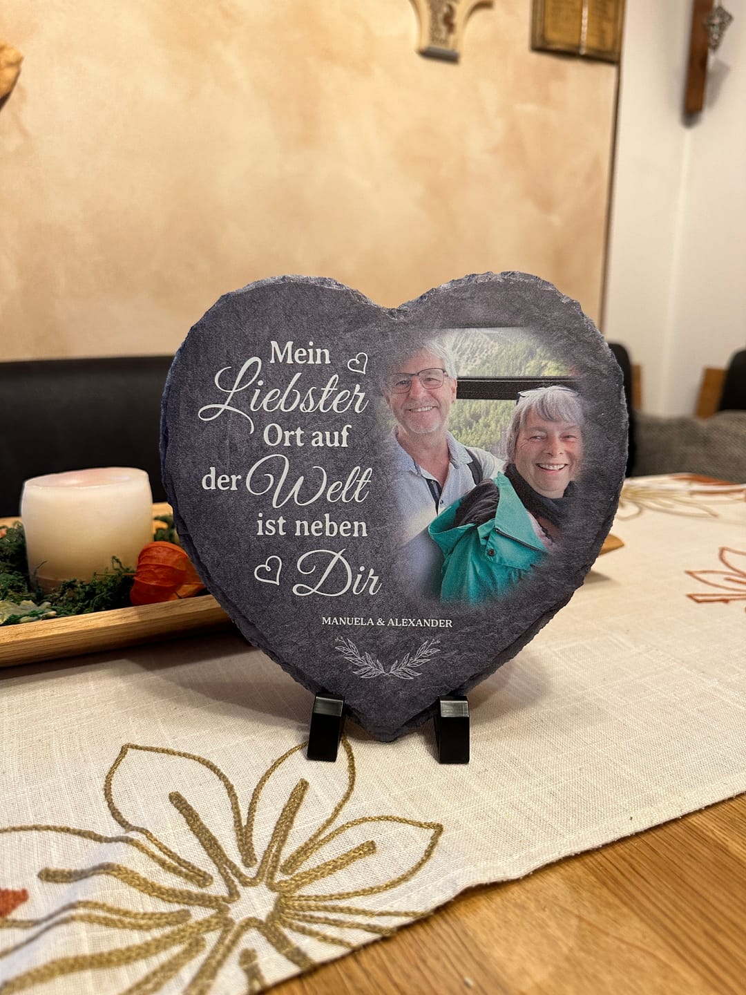 Customer photo review of Neben dir - Paar-Schieferherz