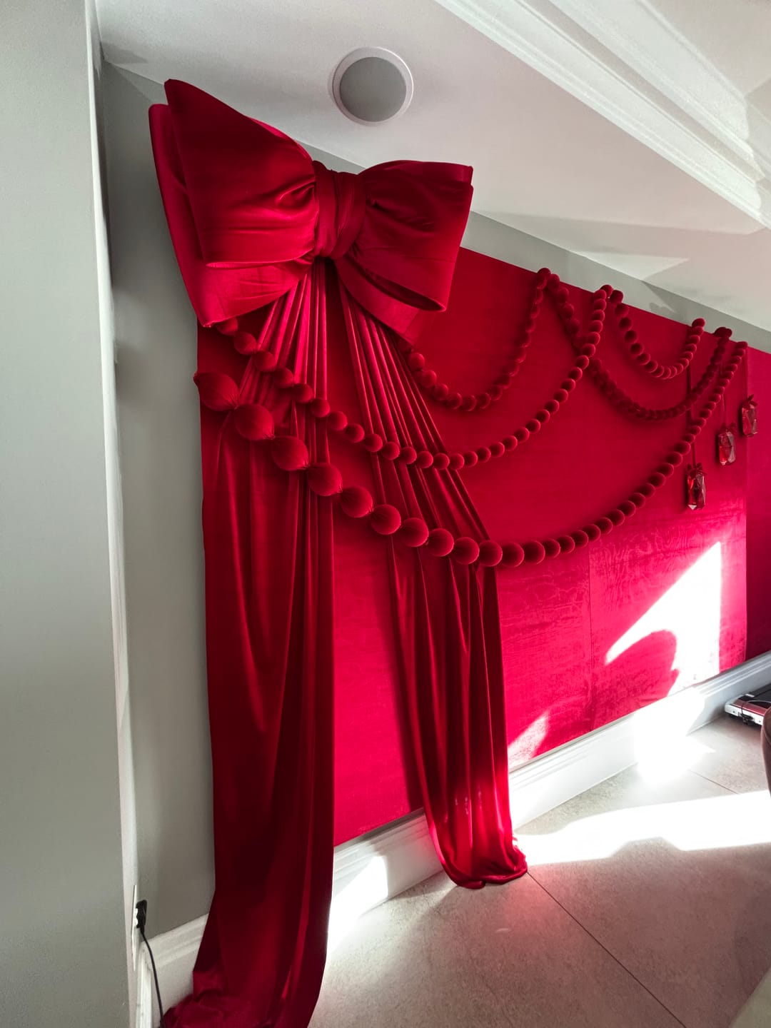 Customer photo review of Plain Stretch Velvet Fabric