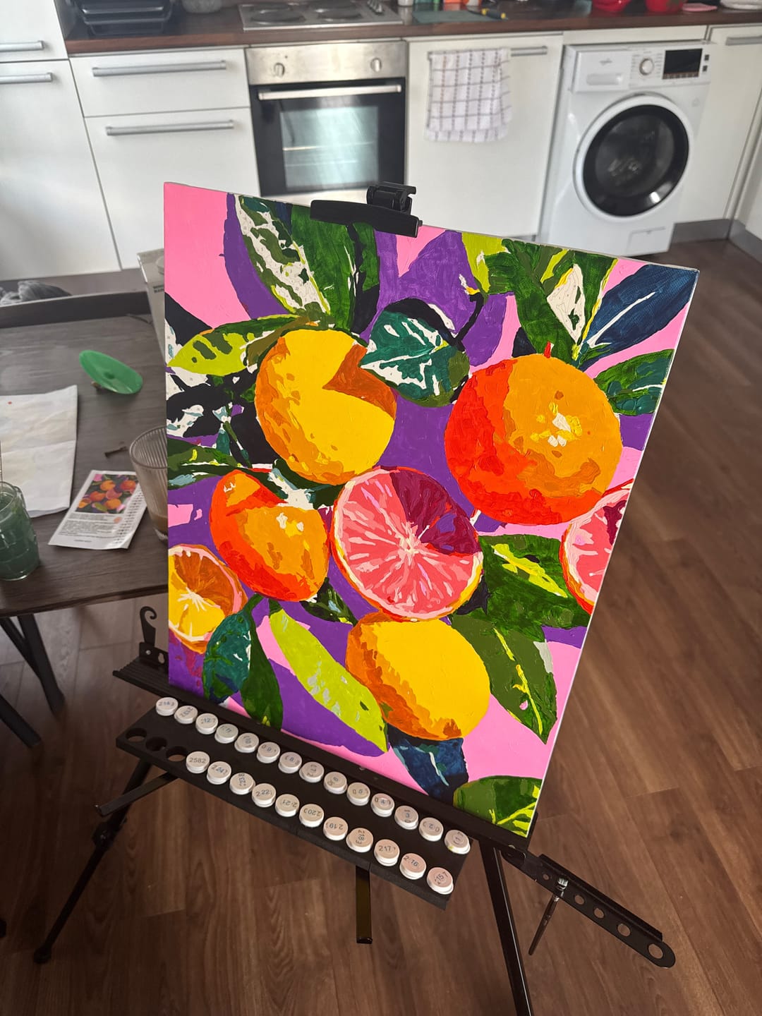 Customer photo review of Colorful Citrus Fruits | Paint by Number