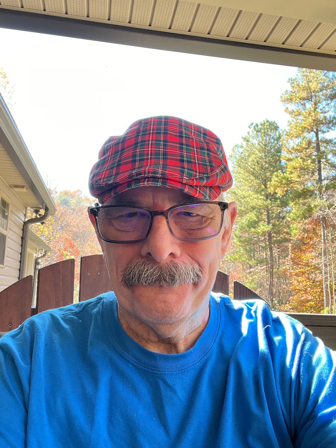Customer photo review of Scottish Stewart Royal Modern Clan Tartan Flat Cap