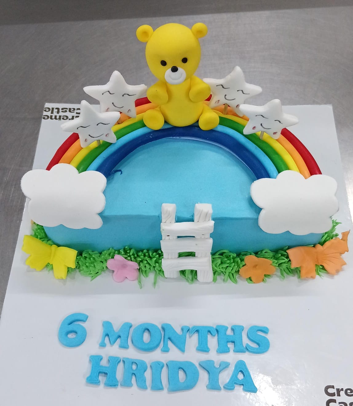 Customer photo review of Teddy Half Design Cake