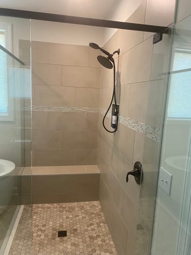 Customer photo review of 3-Spray Dual Shower Head Set