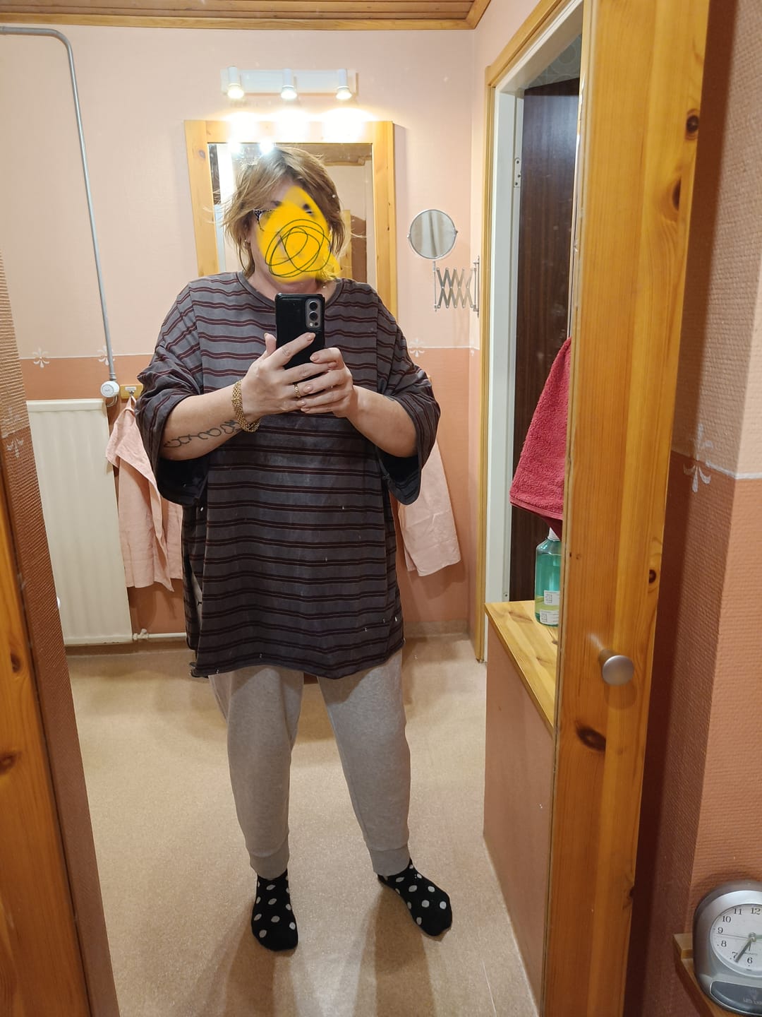 Customer photo review of Plus Size Women Casual Summer Stripe Cotton Shirt