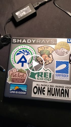 Customer video review of "Nature Rules" Sticker