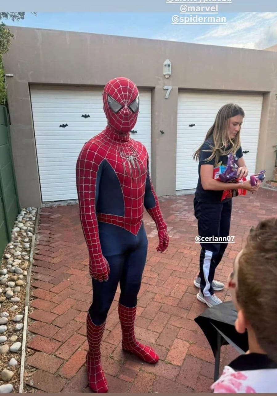 Customer photo review of Tailor made!  Tobey Maguire Spider-Man Life Size Wearable Costume