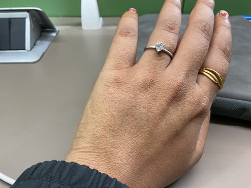 Customer photo review of Silver Passionate Love Ring