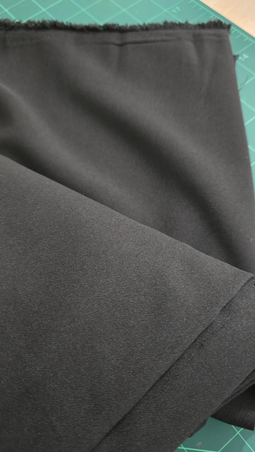 Customer photo review of Black Crepe Fabric