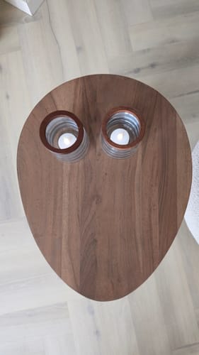 Customer photo review of Bijzettafel Noomi - Rond - Acaciahout