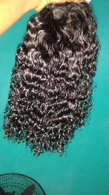 Customer photo review of MORE FACE M-cap Burmese Curly Wear Go Wigs Pre Cut 9x6 HD Lace Bleached Knots Glueless Wigs Human Hair Tiny Knots Pre Plucked Hairline