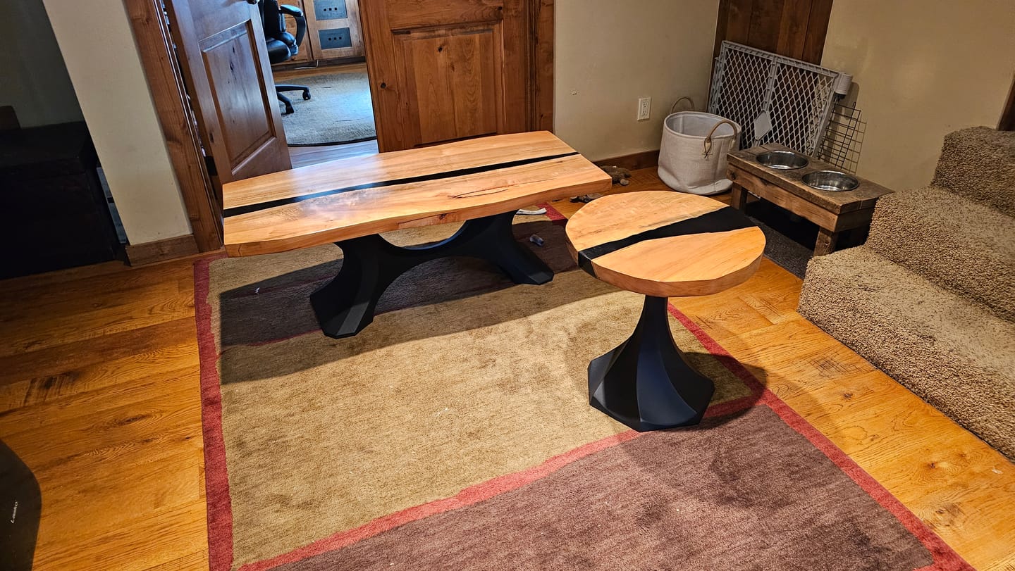 Customer photo review of Coffee Table Base 208 Haru 16" H Handmade Furniture with Contemporary Style