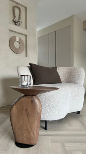 Customer photo review of Bijzettafel Noomi - Rond - Acaciahout