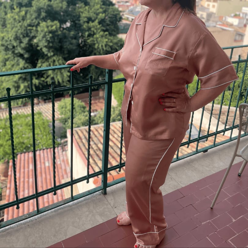 Customer photo review of Menopause Cooling Pyjama Autumn-Winter Set