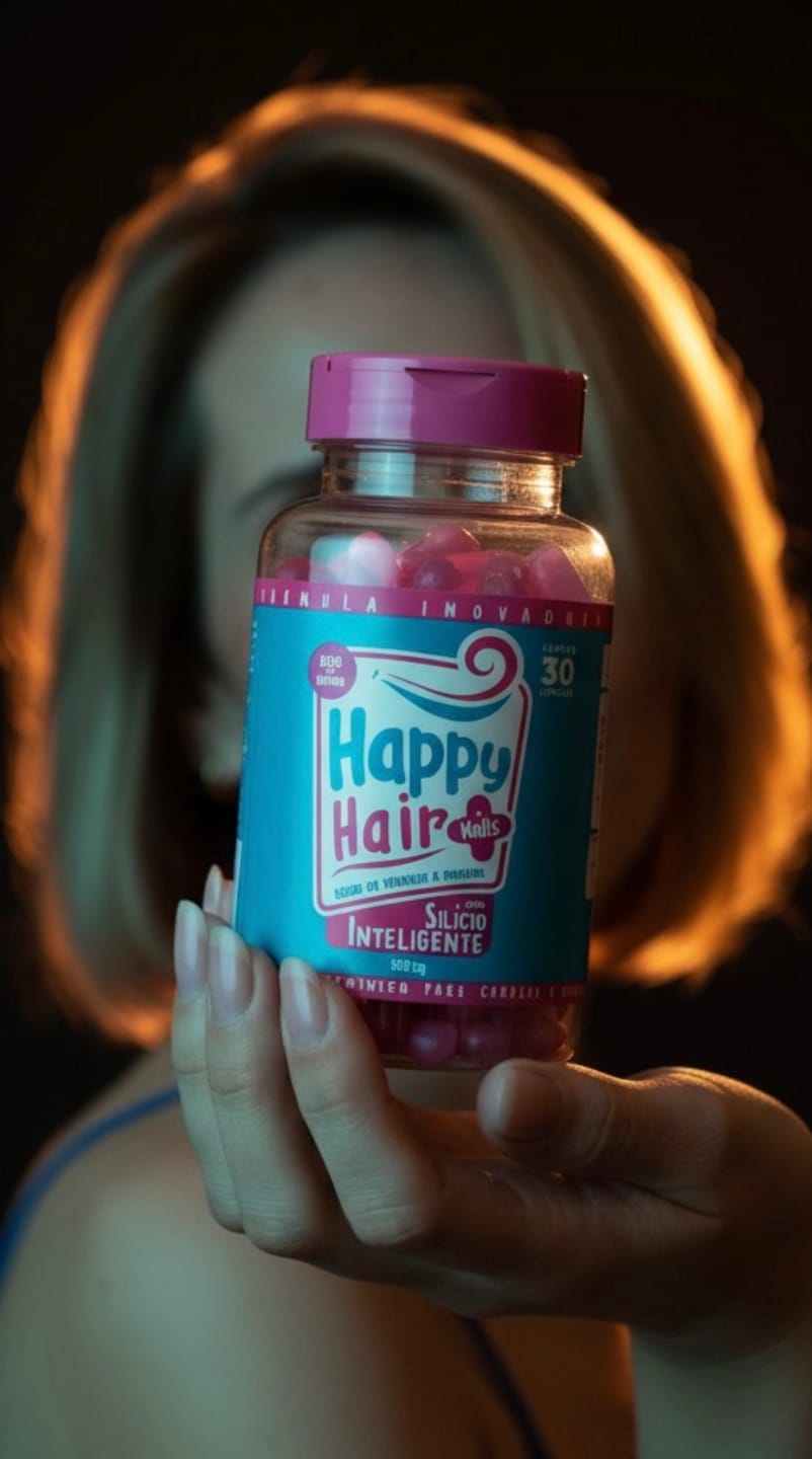 Customer photo review of Happy Hair 6 Potes + 6 Potes Grátis + 2 Colágenos + 1 Melatonina (Total 15 Potes)