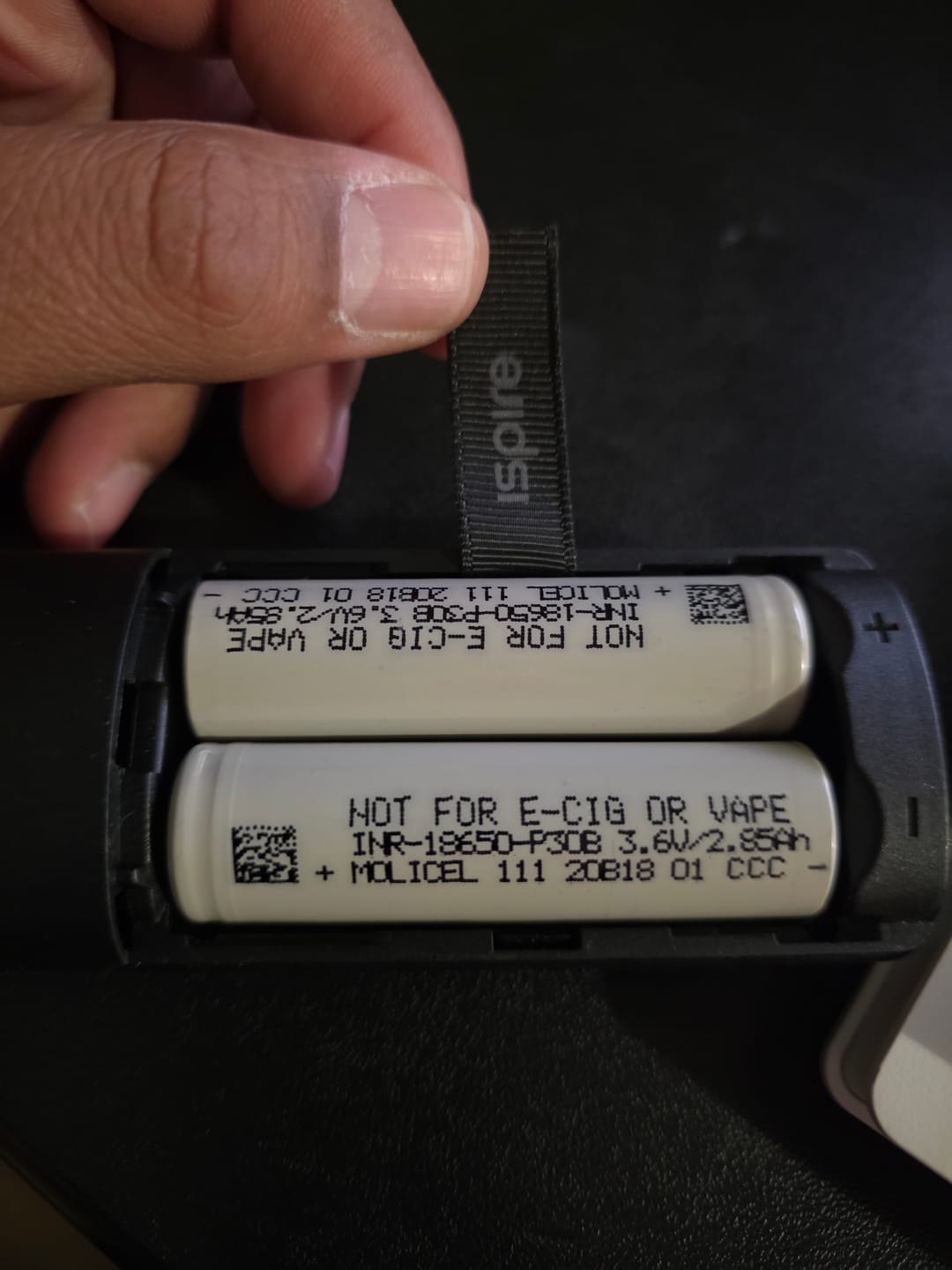 Customer photo review of Molicel P30B 18650 3000mAh 30A Battery