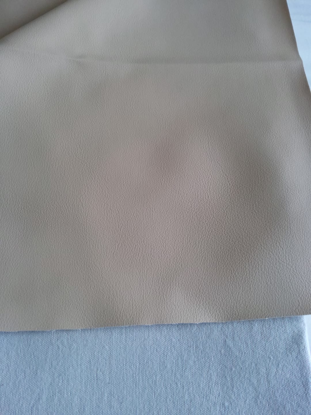 Customer photo review of Special Offer Cream Faux Leather Fabric