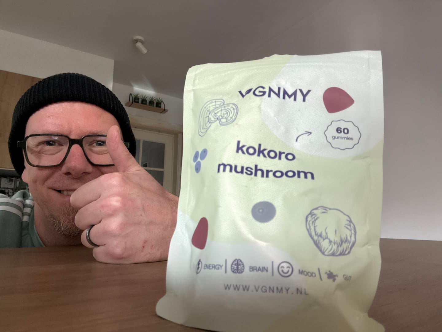 Customer photo review of Helder Hoofd Mushroom Gummies  | Lion’s Mane Reishi Chaga Cordyceps
