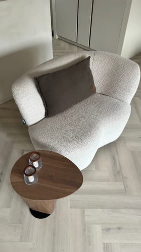 Customer photo review of Bijzettafel Noomi - Rond - Acaciahout