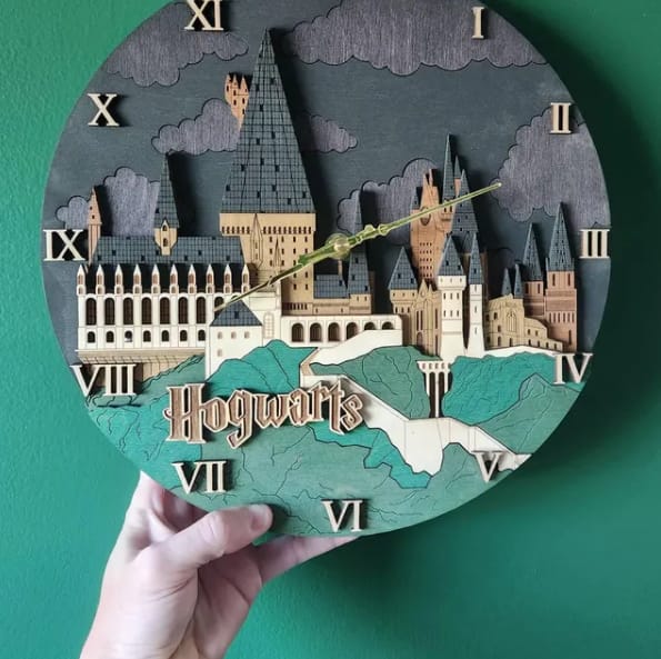 Customer photo review of HOGWARTS™ CASTLE 3D WOOD CLOCK