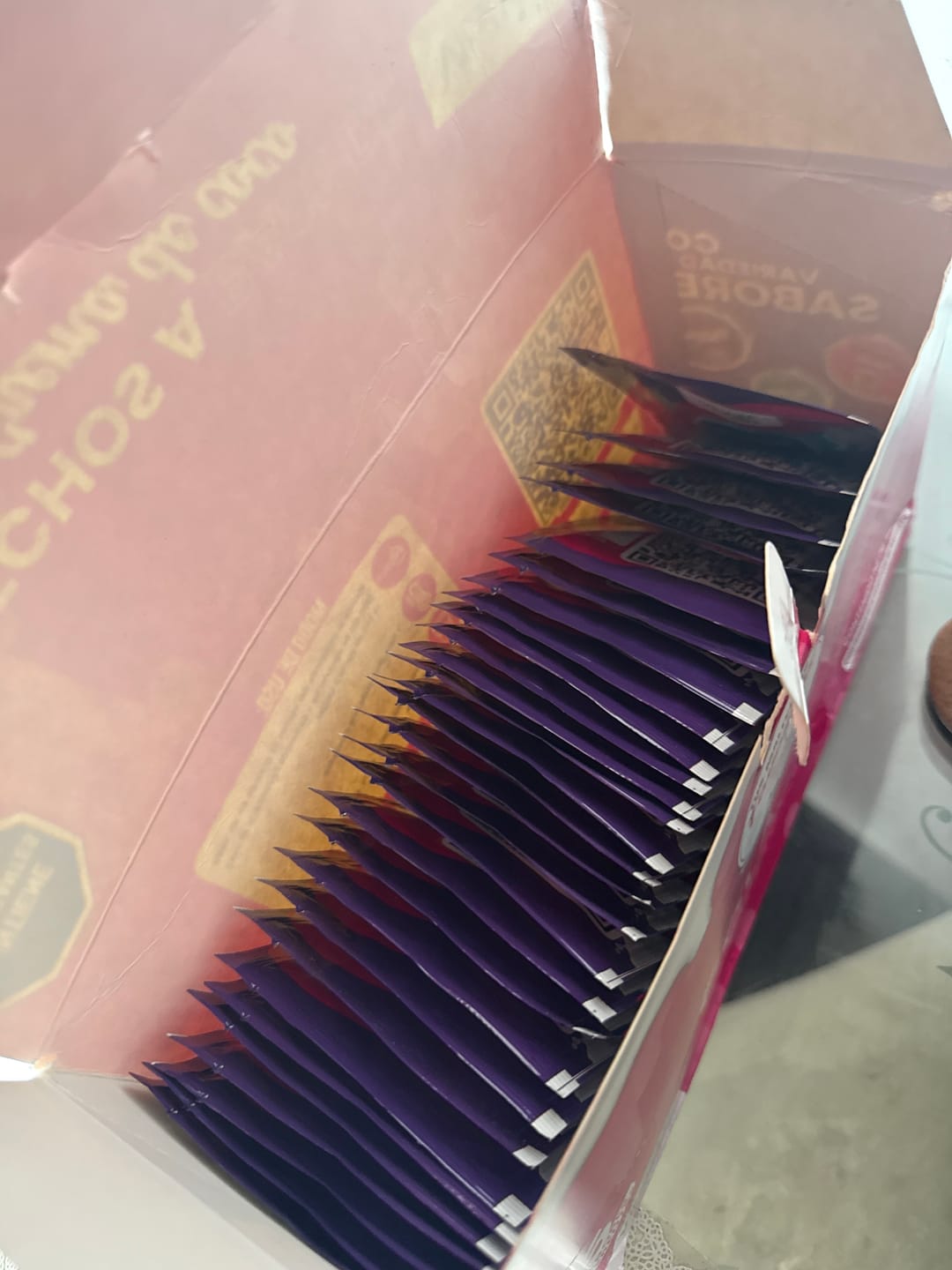Customer photo review of CAJA 30 SACHETS COLAGENO HIDROLIZADO 5 SABORES 360 G