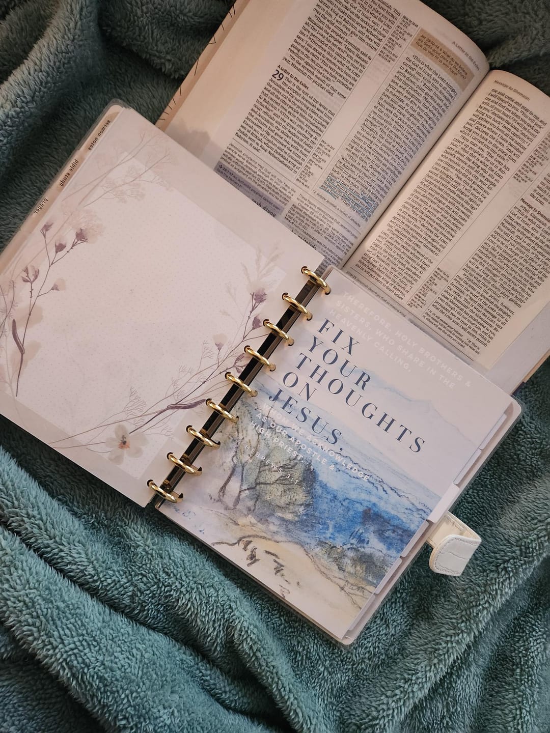 Customer photo review of 2026 Faith Planner, Rose Gold, Copper, Gold, or Frosted Discs, Deluxe, Bible Study, Christian Planner, War Binder, Faith Journal