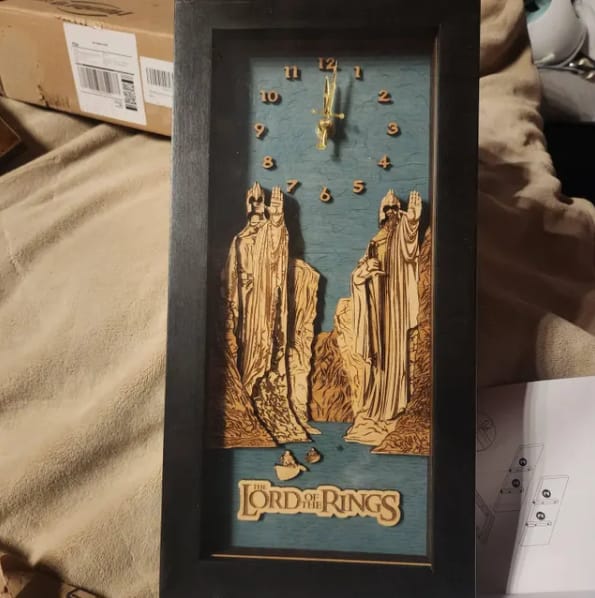 Customer photo review of THE ARGONATH™ 3D WOOD WALL CLOCK