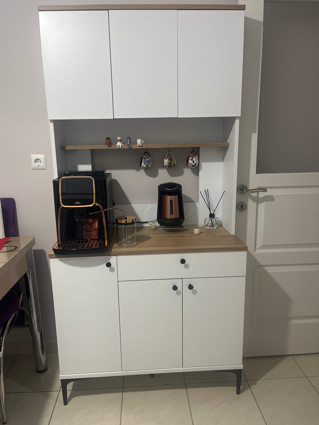 Customer photo review of Rani JE196 Çok Amaçlı Dolap 6 Kapaklı 1 Çekmeceli Kiler Mutfak Dolabı Sepet Ceviz - Beyaz