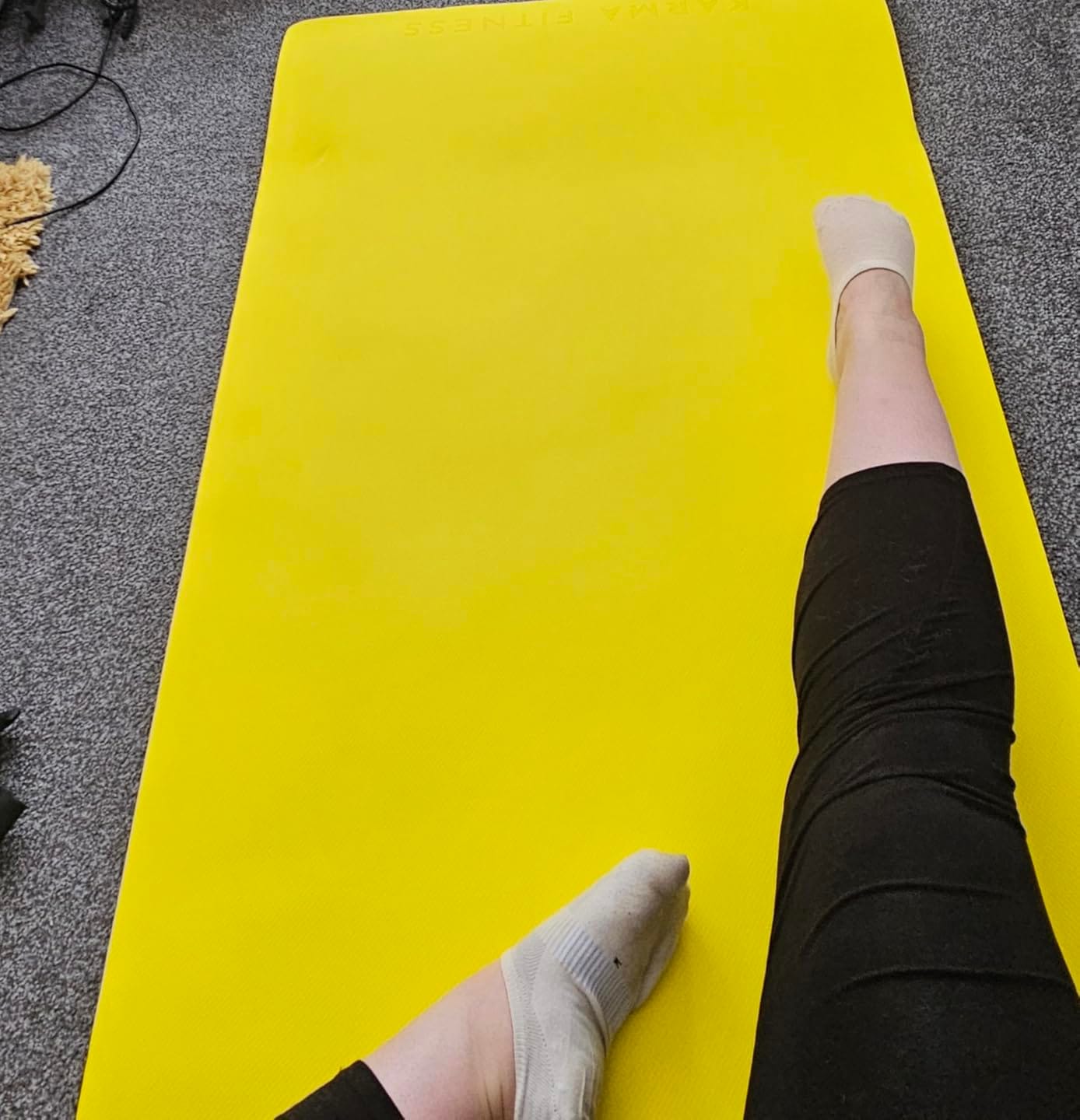 Customer photo review of Large Exercise Mat - Extra Wide & Thick Yoga Mat