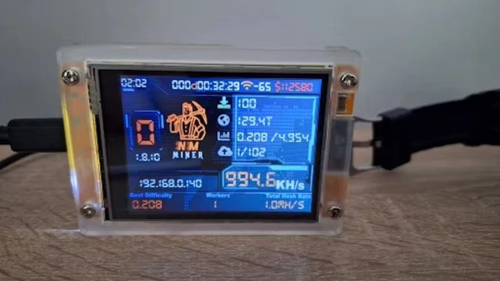 Customer photo review of Akai Miner ESP32 Smart Solo Node 960KH/s
