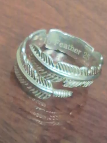 Customer photo review of Feather From An Angel Ring