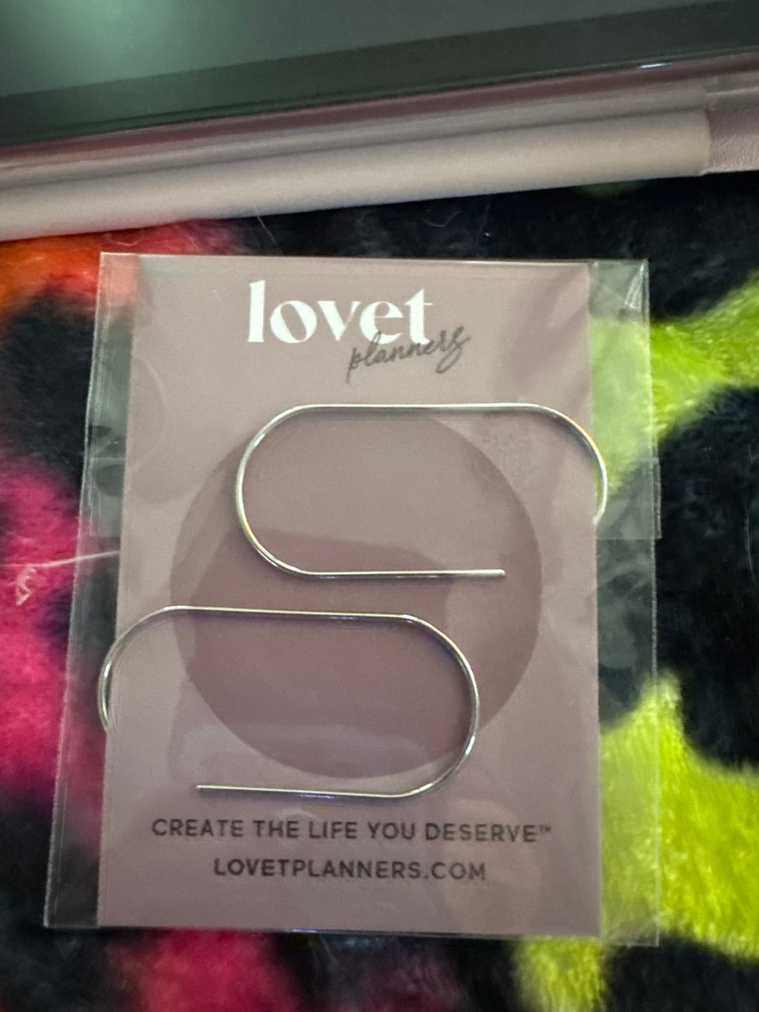 Customer photo review of Jumbo Silver Paperclip Bookmark – Charm Holder (Set of 2)