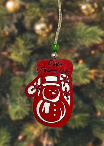 Customer photo review of Christmas mitten custom ornaments 6 bundle laser cut svg file