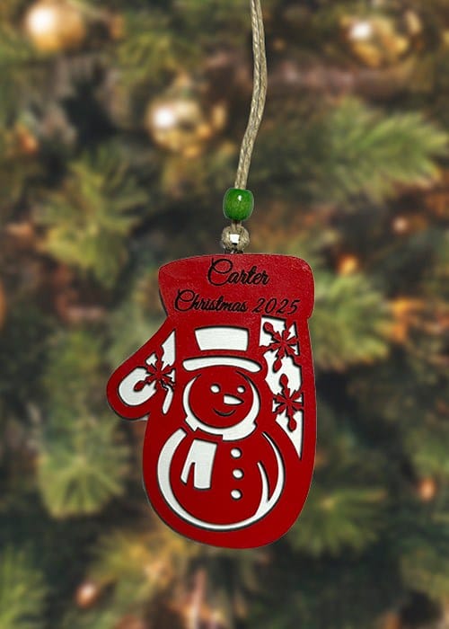 Customer photo review of Christmas mitten custom ornaments 6 bundle laser cut svg file