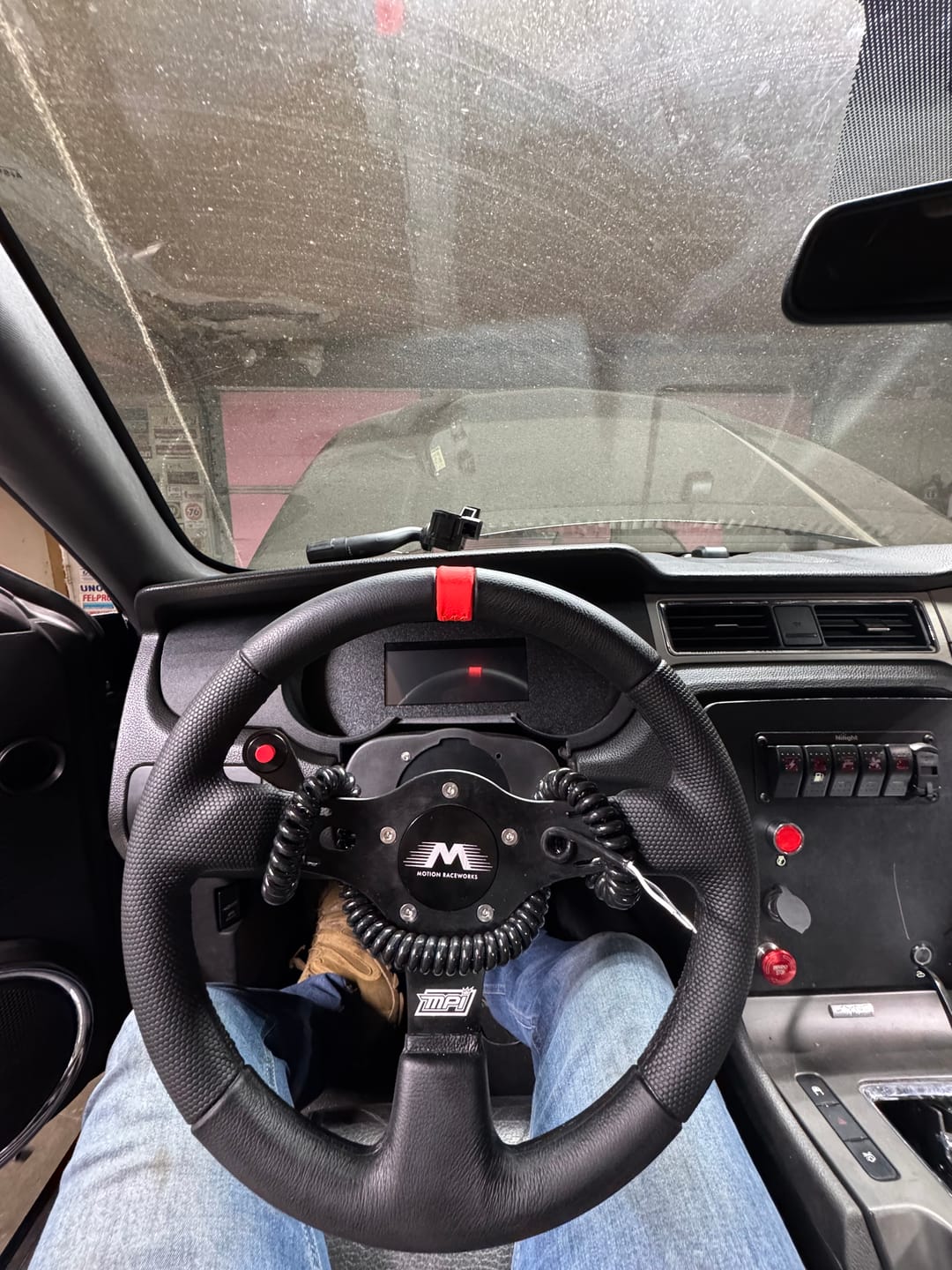 Customer photo review of Motion Raceworks Single Push Button Steering Wheel Bracket 15-00004