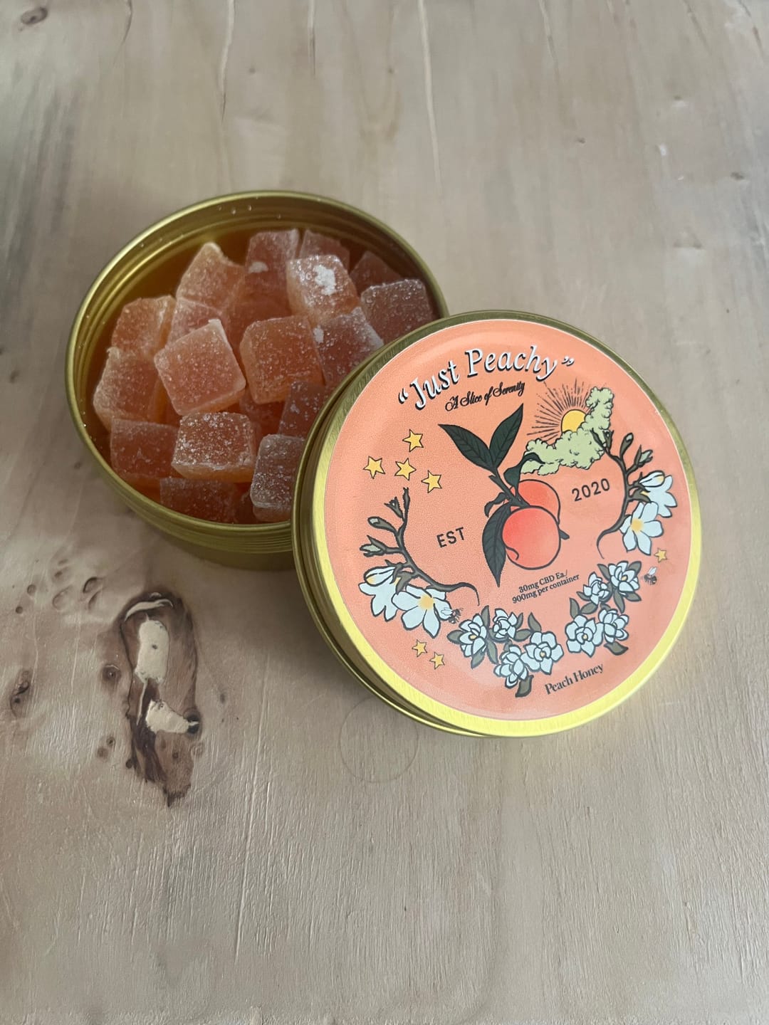 Customer photo review of "Just Peachy" CBD Gummies