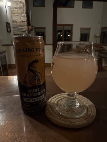 Customer photo review of Ruby Grapefruit THC Seltzer