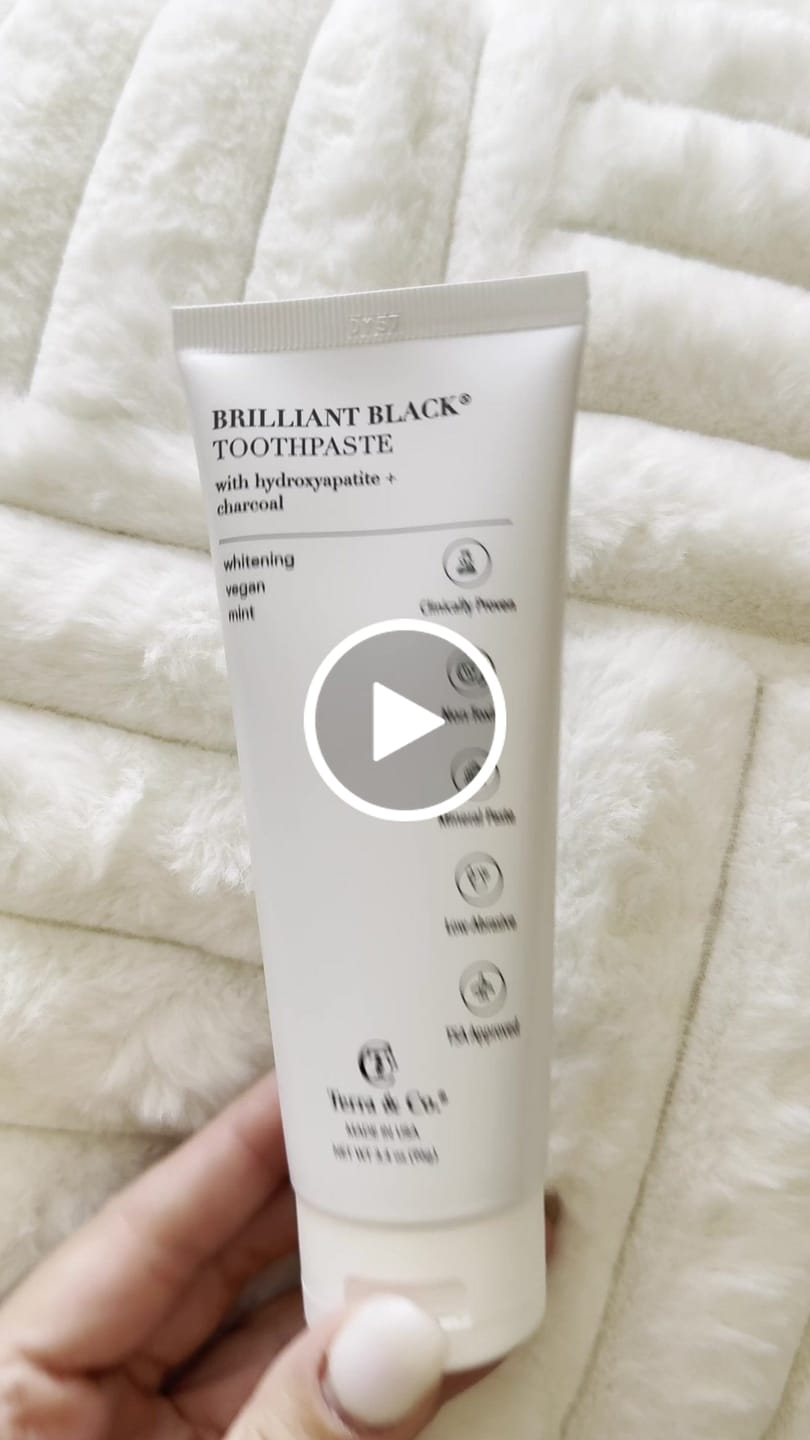 Customer video review of Brilliant Black® Charcoal Whitening Toothpaste with Micro-Hydroxyapatite (Fluoride-Free, Enamel Strength & Sensitive Teeth Relief)