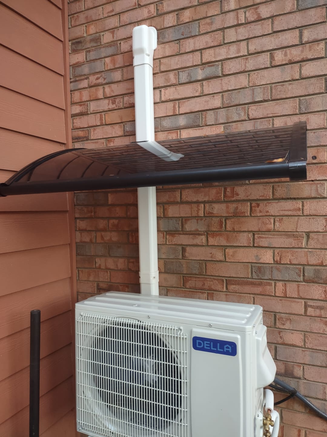 Customer photo review of DELLA Mini Split Line Set Cover with Flexible Duct