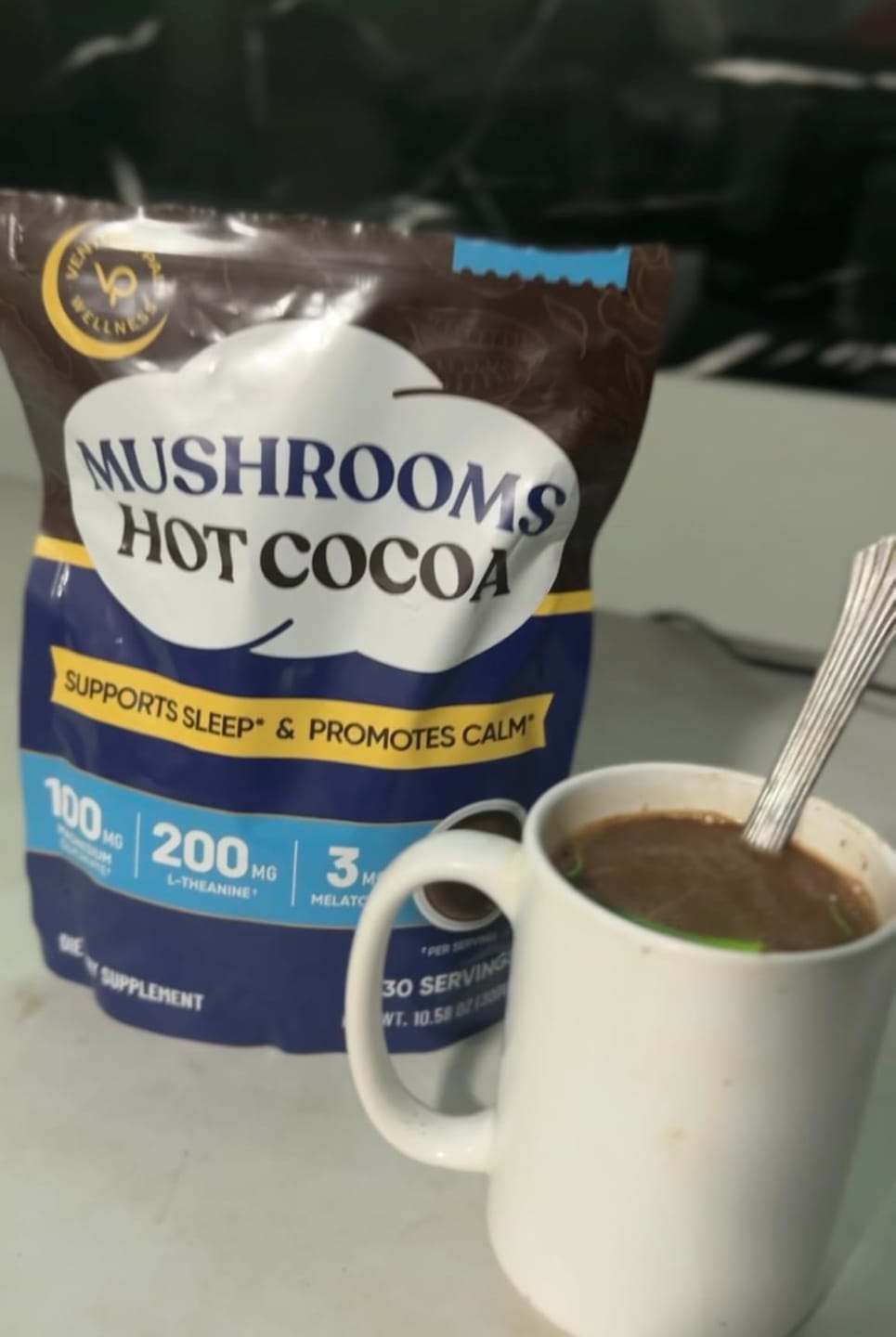 Customer photo review of Mushroom Hot Cocoa - 30 servings
