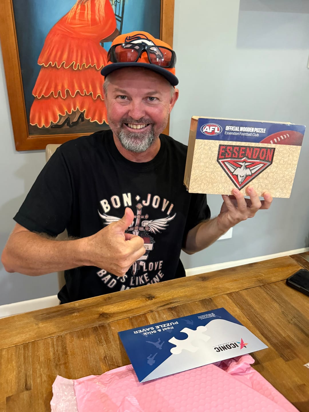 Customer photo review of Essendon FC Logo - Wooden Puzzle